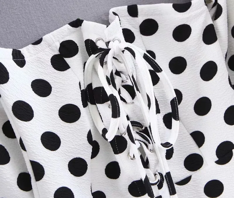 Летний сексуальный женский комбинезон с завязками на веревке пышными рукавами