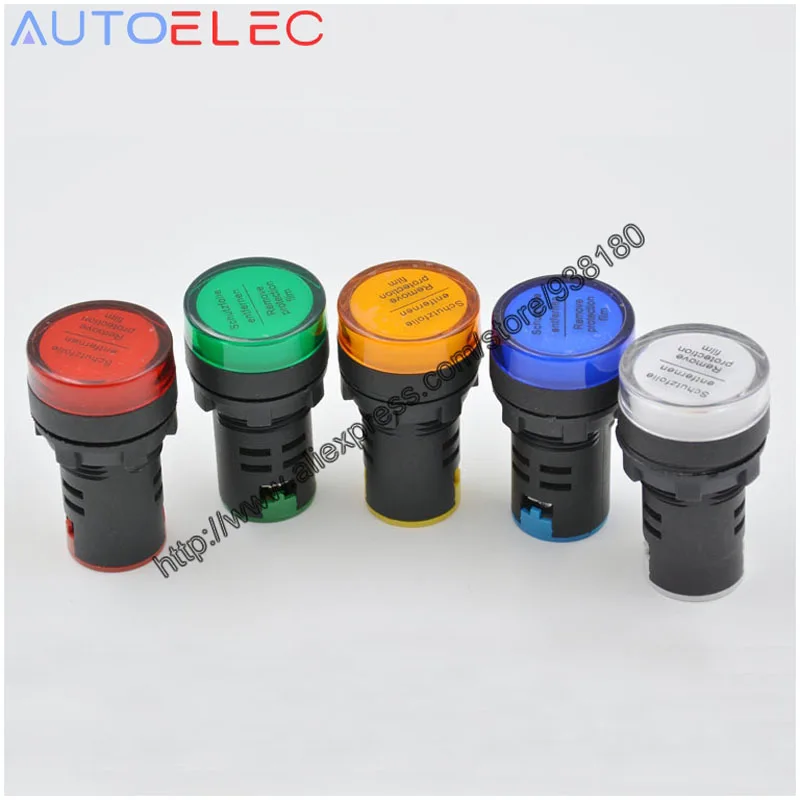 Светодиодный индикатор питания 50 шт. светодиодный 5 цветов для шкафа