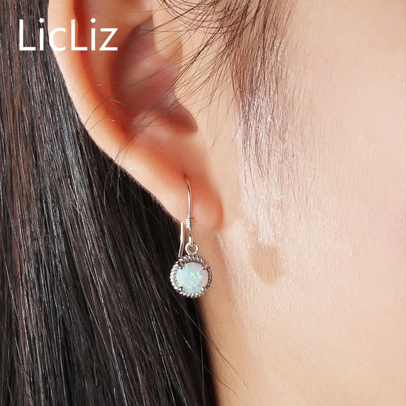 Серьги-подвески женские из серебра 925 пробы серьги с опалом