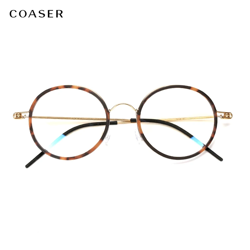 Новинка 2019 круглая винтажная суперлегкая титановая оправа для очков женские