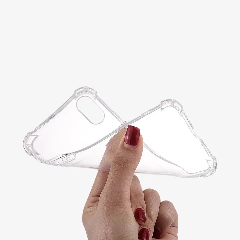 Противоударные Чехлы защитный прозрачный силиконовый чехол для iphone X мягкие