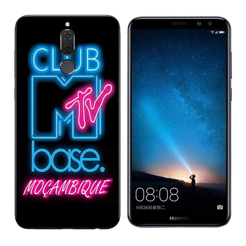Cover For Huawei Mate 10 Lite 5.9&quot Phone Cases Black Letters Printing Nova 2i Silicone Back Shell for MaiMang 6 Capa |