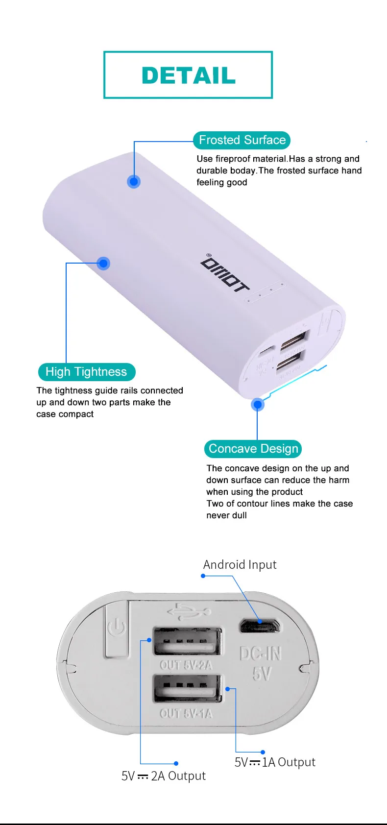 TOMO 18650 зарядное устройство Powerbank чехол P2 литиевая батарея Смарт зарядное устройство Коробка для хранения светодиодный индикатор двойной USB выход порты 2A