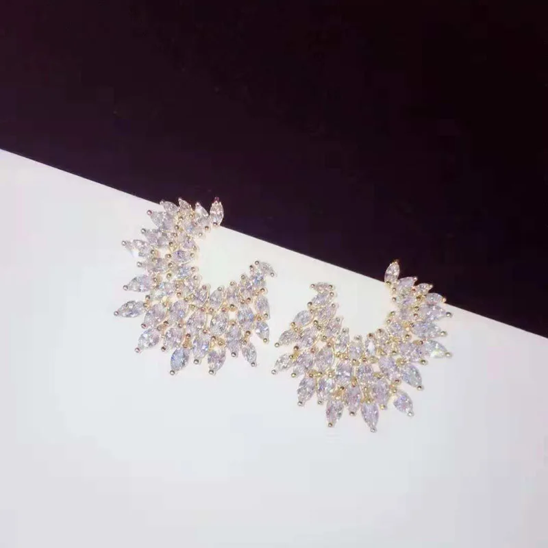 Серьги-гвоздики Be 8 Luxury Water Drop Design AAA+ с кубическим цирконием Pave для женщин ювелирных изделий Boucle Doreille Gift E756 on.