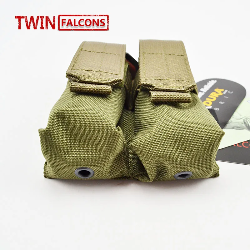 Cordura 1000D Тактический Molle Чехол Двойной Пистолет маг журнал закрыть кобура Открытый страйкбол боевой военный 9 мм TW-M006