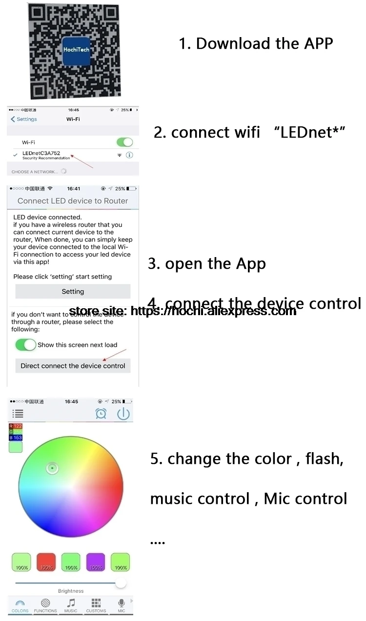 HochiTech отличный RGB многоцветные halo кольца комплект Автомобильный Стайлинг для ангельских глаз wifi Пульт дистанционного управления для Mazda 3 Мазда 3 2002-2007