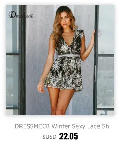 DRESSMECB дизайн Летний комбинезон женский сексуальный глубокий v-образный вырез Высокая талия короткая водолазка открытая спина выдалбливают пляжный комбинезон