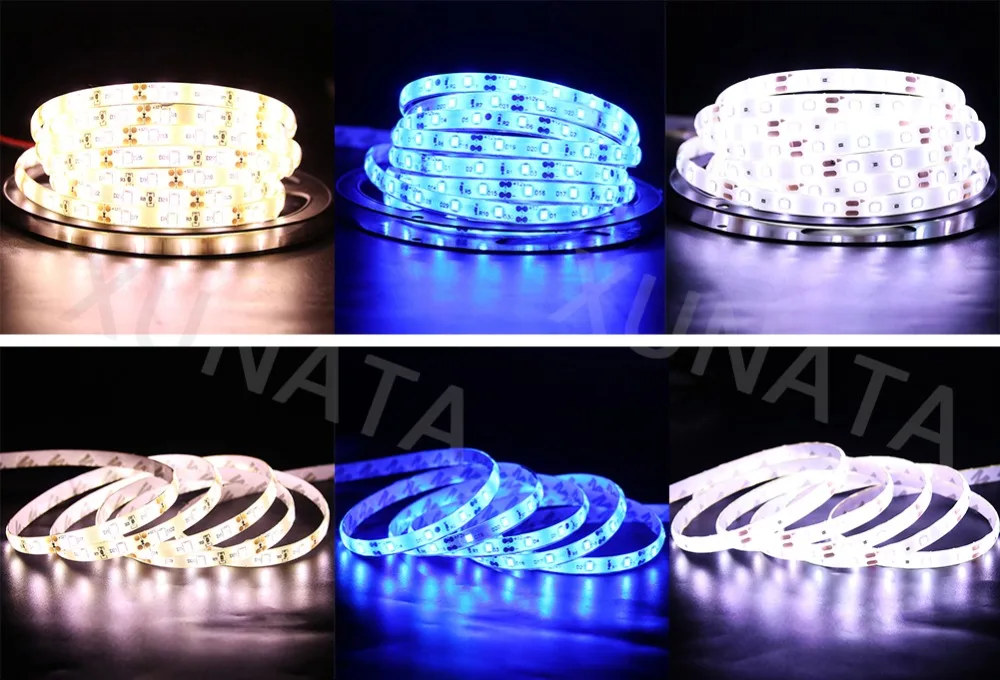 5 м 12 В SMD2835 Светодиодная лента 60 светодиодный s/m RGB с 44 клавишами контроллера и адаптером для штепсельной вилки ЕС гибкий светодиодный водонепроницаемый светодиодный Скотч для украшения