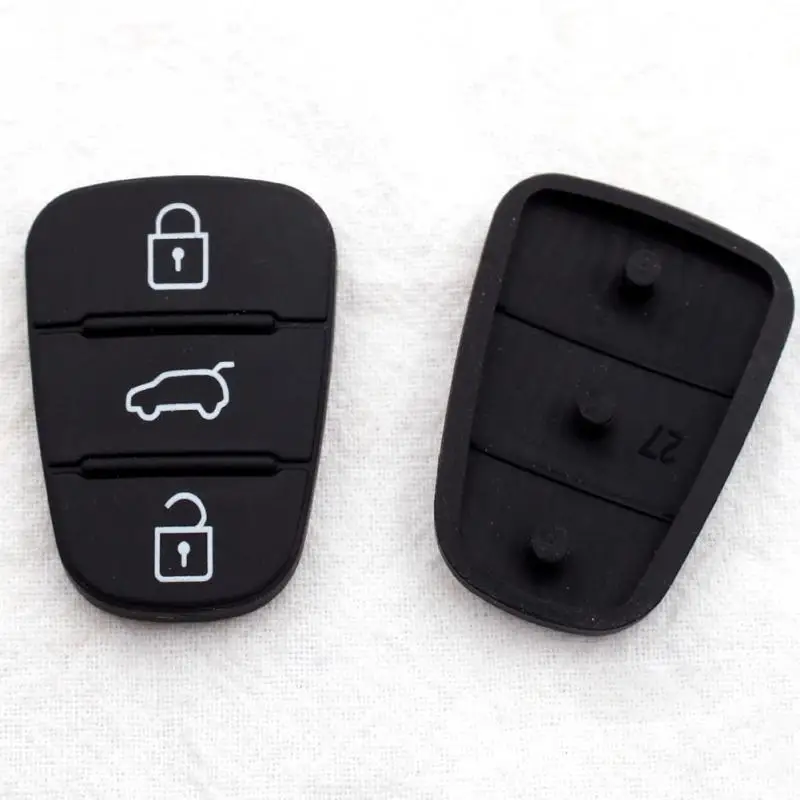 2 шт 3 кнопки резиновая накладка для ключей для hyundai I30 IX35 Kia K2 K5 Новая замена флип дистанционный ключ-брелок от машины чехол Крышка