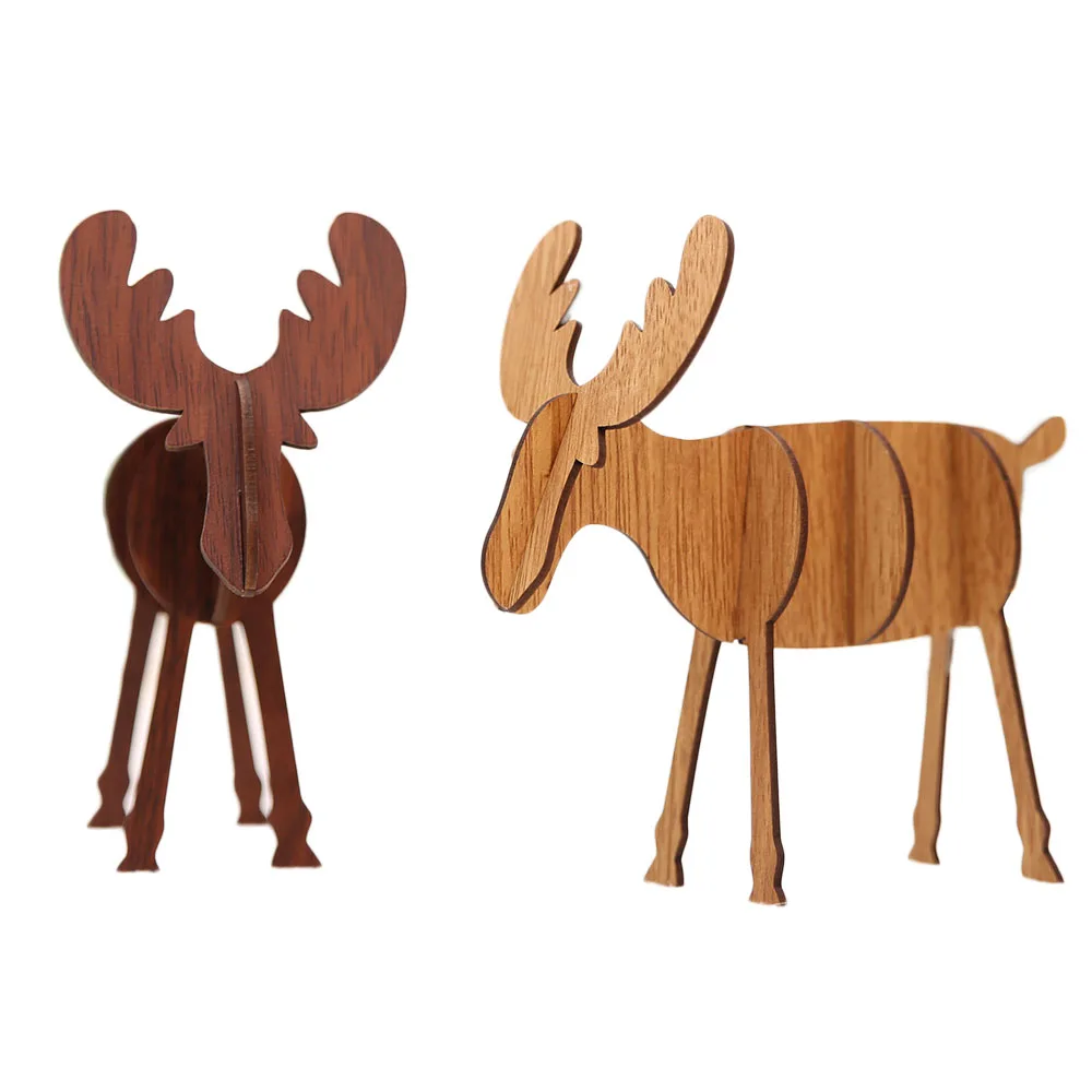 Деревянные украшения сделай сам в виде лося рождественские детские подарки для