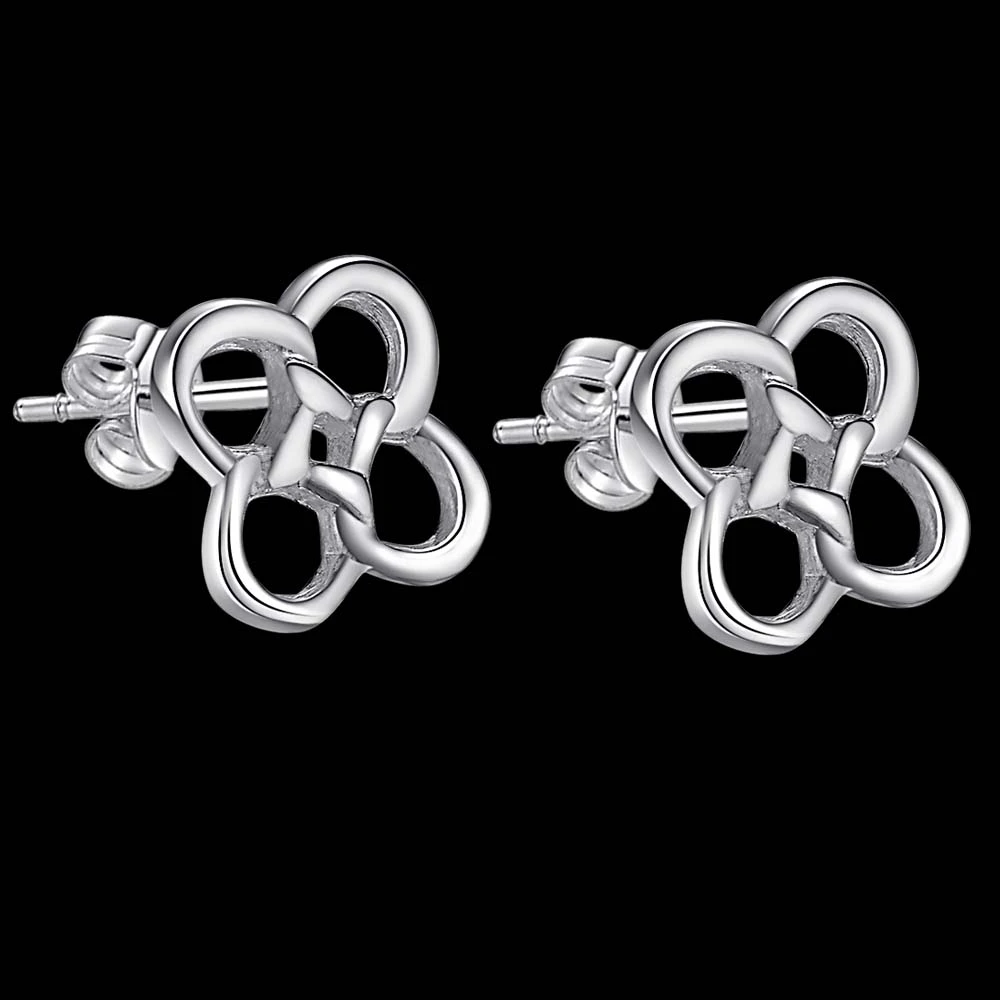 Счастливый клевер Посеребренный Серьги для женщин ювелирные изделия XCHEDNHV