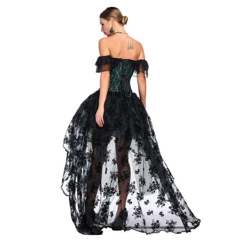 Зеленое готическое платье|Бюстье и корсеты| |