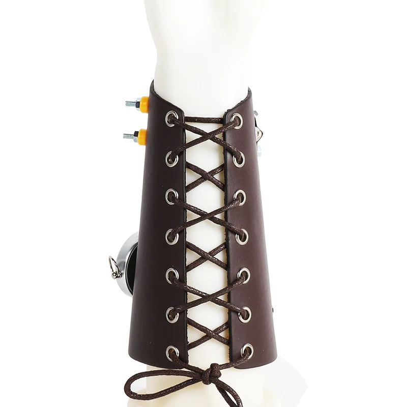 IGACG PU Vintage Steampunk Armband Long Steam Punk Bracelet With Gear Music Props Gauntlet Accessories | Тематическая одежда и