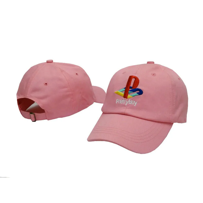 Glaedwine симпатичная бейсбольная кепка для мальчика Playstation Hat Регулируемая Snapback Strapback папа шапки для мужчин и женщин кости Masculino хип-хоп - Цвет: Розовый