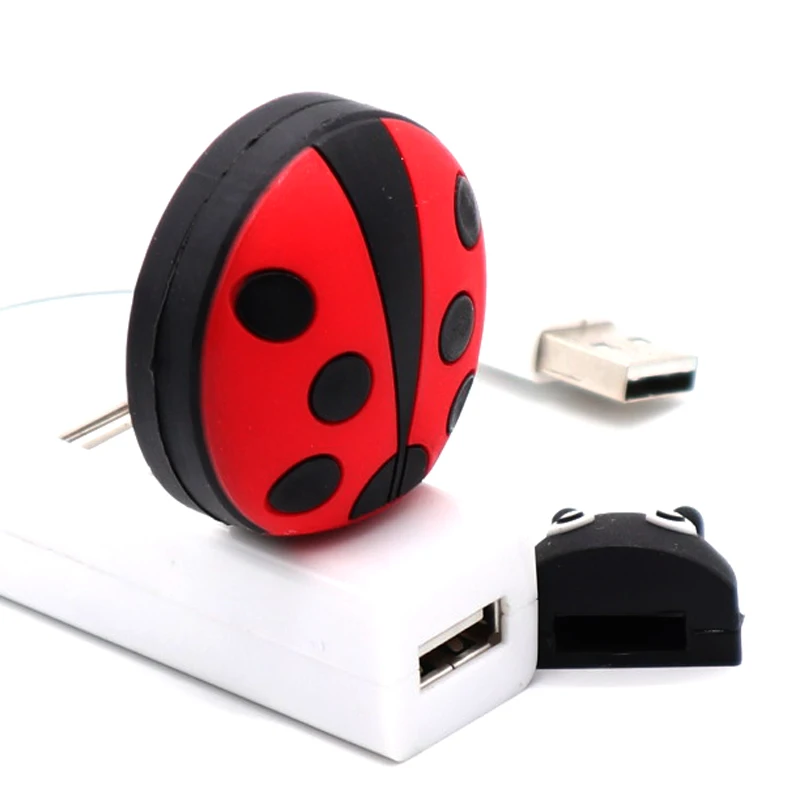 Флеш-накопитель с мультяшной божьей коровкой, usb флеш-накопитель, 4 ГБ, 8 ГБ, 16 ГБ, 32 ГБ, 64 ГБ, карта памяти, u-диск, персональный подарок, usb флеш-накопитель, cle