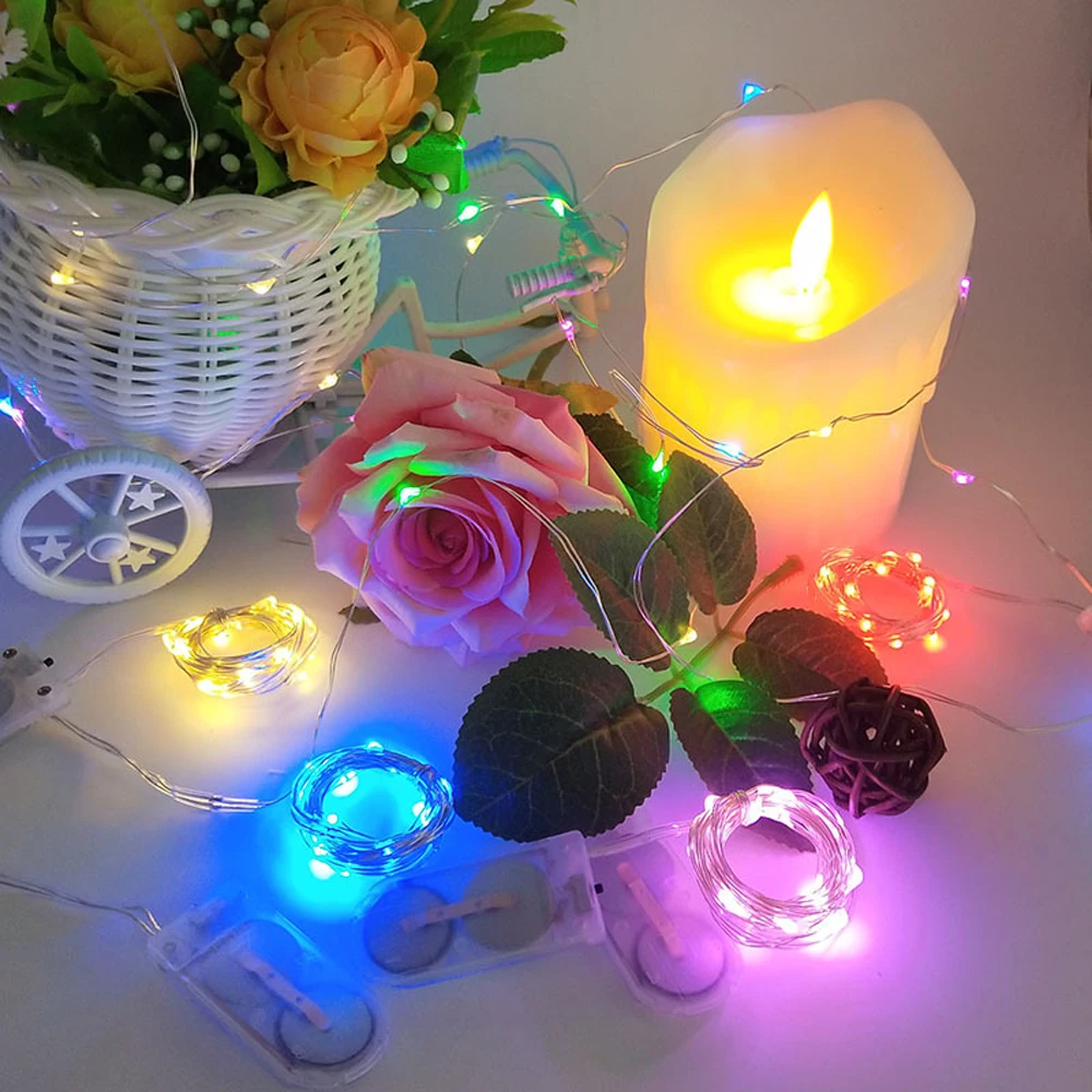 

5m 50 LED Copper Wire String lights night Light Holiday lighting For Garland Fairy Christmas Tree Wedding Party Decoration