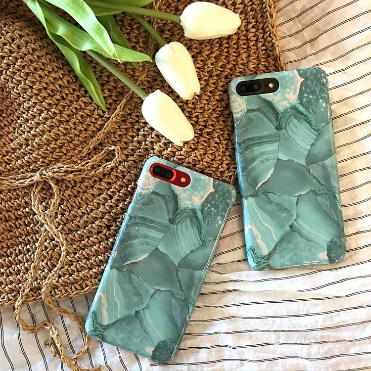 SZYHOME чехлы для телефонов IPhone 6 6s 7 8 Plus чехол зеленая картина маслом продвижение Apple