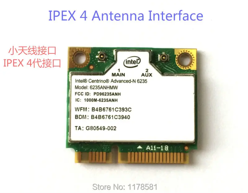 Новинка для Intel 6235 6235AN Двухдиапазонная беспроводная Wi Fi BT 4 0 5 ГГц 2 половинная мини