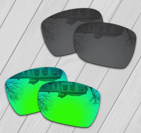 Black-Green E.O.S поляризованные улучшенные Сменные линзы для солнцезащитных очков с отклонением от Окли-несколько вариантов - Цвет линз: Black-Green