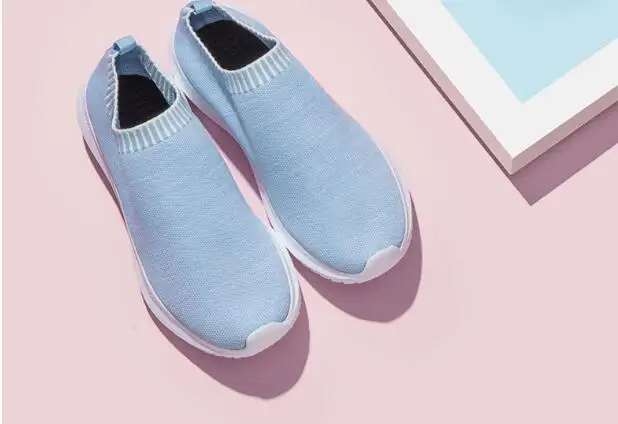 blue 38 Xiaomi UREVO, размеры 36-45, повседневная мужская и женская обувь, светильник для отдыха, вязаные мужские спортивные носки для кроссовок, носки для носки, умный дом - Цвет: blue 38