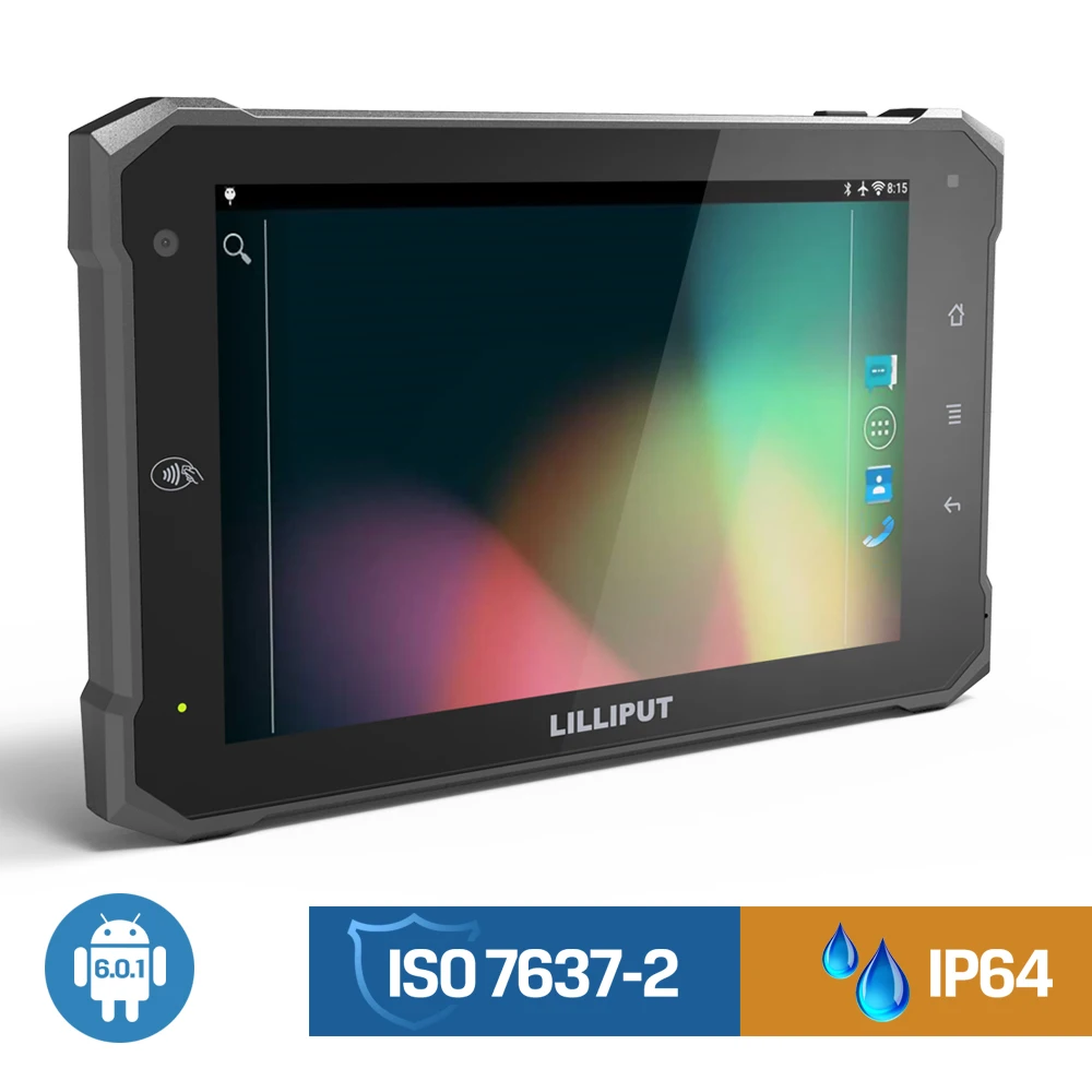LILLIPUT PC 7146 IPS 7 &quotIn cab Прочный планшет Android IP64 Водонепроницаемый четырехъядерный 1