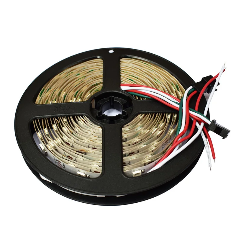WS2812 Светодиодная лента 5 м 30 светодиодов/м SMD 5050 светодиодная полоса пикселей DC5V