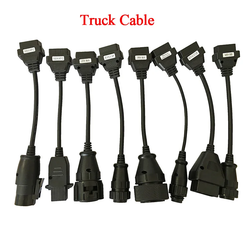 Truck Cable Maozua грузовые Кабели CDP Pro OBD2 автомобильные кабельные грузовики диагностический инструмент соединительный кабель Полный комплект 8 шт. грузовые кабели для TCS CDP Plus - Цвет: Truck Cable