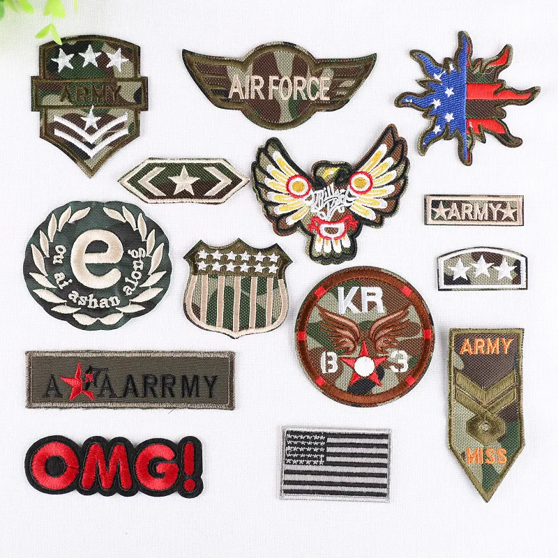 1pc Embroidered Military Camouflage Patches for Clothing Iron on Sew Applique Fabric Clothes Shoes Bags DIY Decoration B | Дом и сад