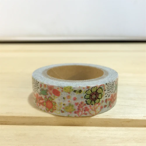 Красивые Высокое качество washi клейкая лента/15 мм* 10 м прекрасной белой отделанной цветы маскировки Япония лента washi