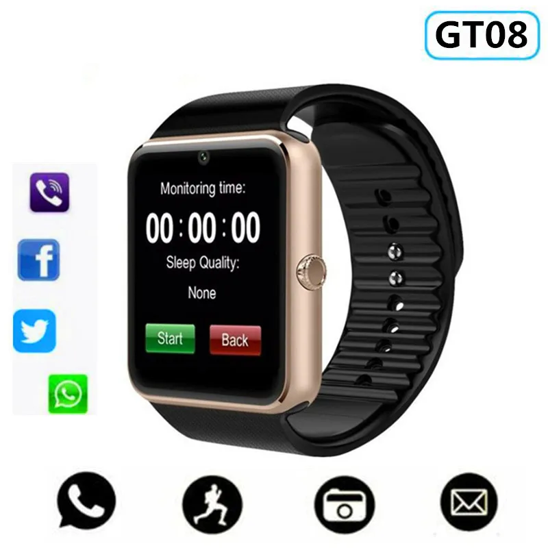 Модные умные часы GT08 для Apple Watch мужские и женские наручные на Android электронные с