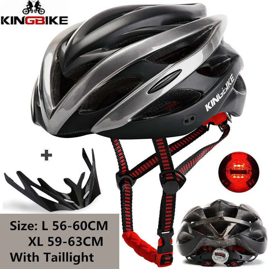 872-titan KINGBIKE, Женский велосипедный шлем, ультралегкий, eps, дорожный, горный велосипед, шлемы с козырьком, размер 56-60 см, mtb шлем, 24 Отверстия, велосипедный шлем - Цвет: 872-titan