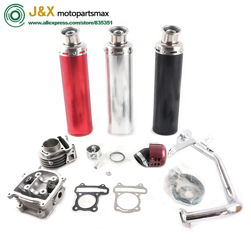 Комплект головки цилиндра GY6 50cc 60cc 80cc upgrade 100cc с клапаном 69 мм 137QMA 139QMB для