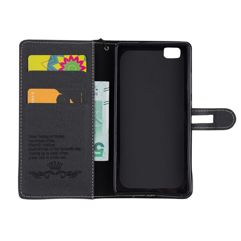 Coque Мода флип чехол для huawei P8 Lite искусственная кожа + силикон бумажник задняя
