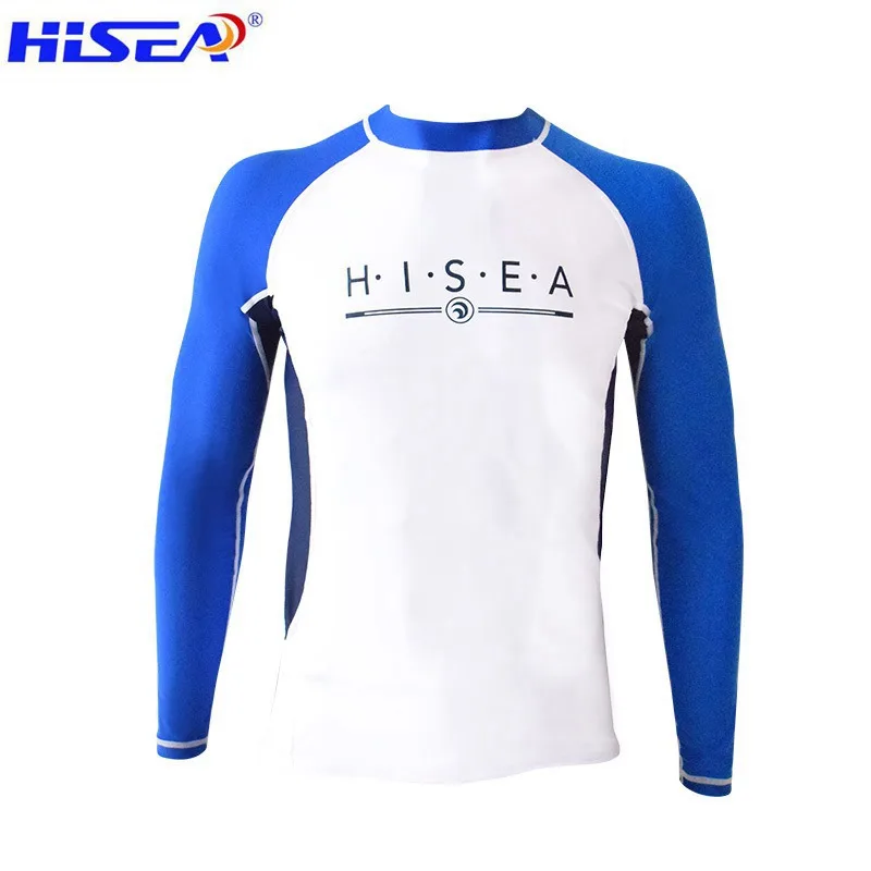 Hisea мужской с длинными рукавами, одежда для плавания, противомедузная быстросохнущая футболка для серфинга, солнцезащитный крем, пляжный дайвинг, купальные костюмы