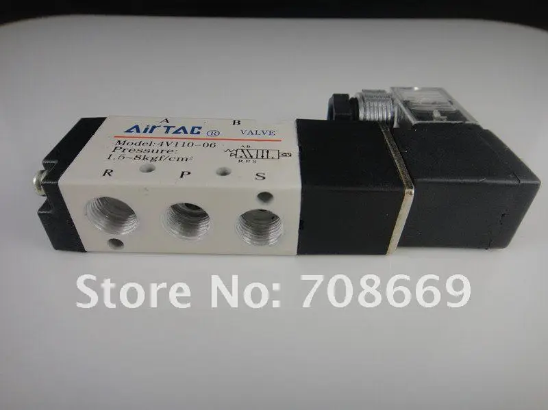 4V110-06 5Ports2Position одинарный соленоид Пневматический воздушный клапан 1/8 BSPT DC24V |
