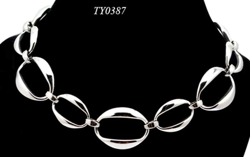 Новый комплект украшений браслет из нержавеющей стали и ожерелье панк-рок звено