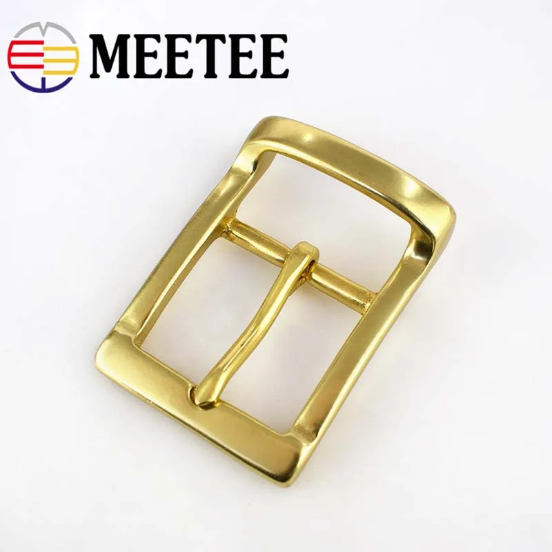 Meetee, 1 шт., 40 мм, чистая медь, латунь, пряжка для ремня, мужские пряжки, ремень, голова, сделай сам, кожа, ремесло, джинсы, украшения, аксессуары