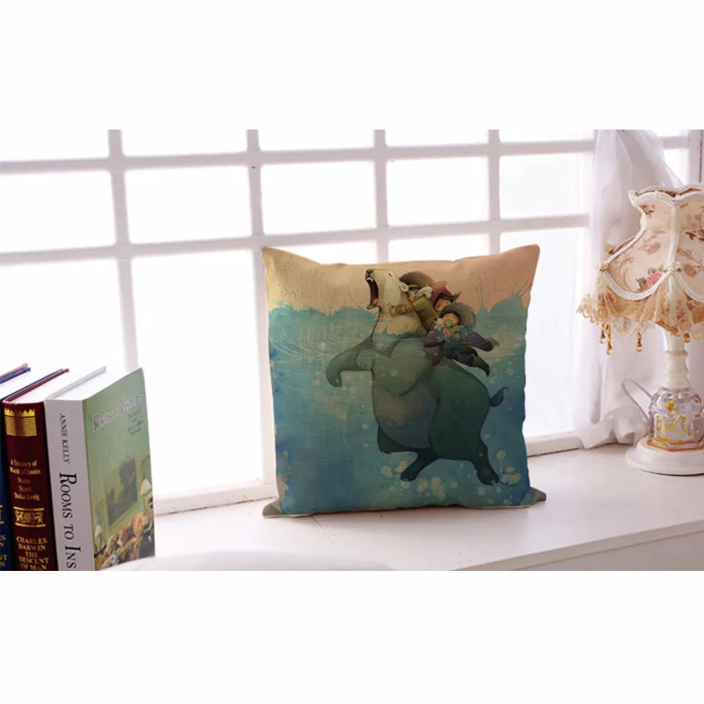 Творческие Мультяшные подушки 45*45 см комплекты мягких автомобильных наволочек