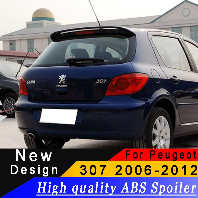 Спойлер для хэтчбека Peugeot 307 2006 2012 высококачественный спойлер из АБС пластика