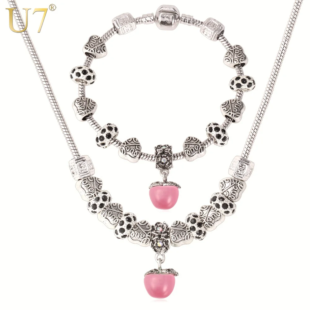Комплект из колье и браслета с натуральным камнем|necklace set|necklace bracelet jewelry setbead necklace