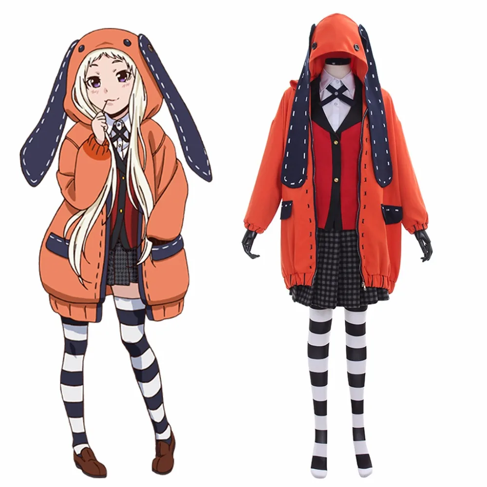 Новый аниме Kakegurui компульсивный игрок Runa Yomozuki Косплей Костюм для взрослых