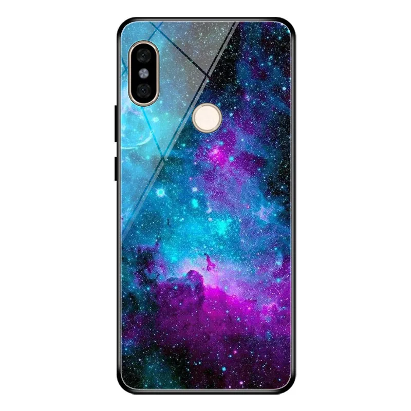 Чехол для Xiaomi Redmi Note 6 Pro закаленное стекло звездное небо чехол Note6