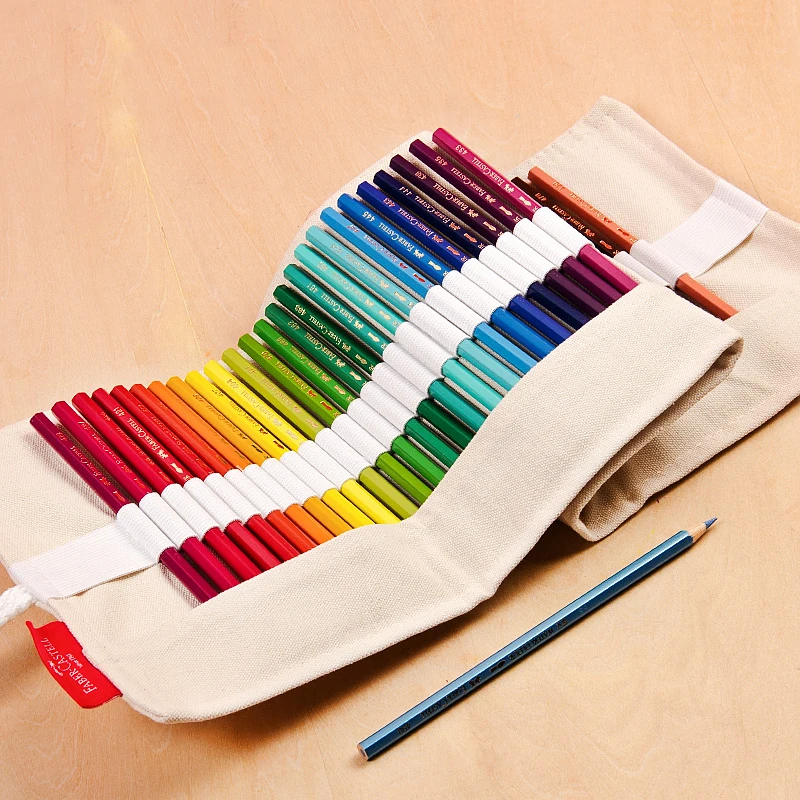 Faber-Castell пенал тканевая сумка для карандашей и ручек из высококачественного льна 50/64/76 слотов, лучшее качество для художников