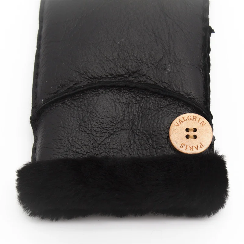 Harssidanzar 2017 Newest Womens Winter Shearling Gloves With Wood Button | Аксессуары для одежды