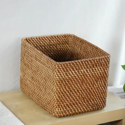 Прямоугольные корзины для хранения корзина импортная натуральная ротанговая