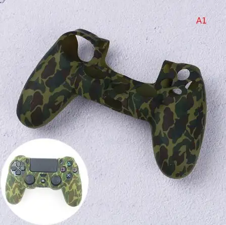 Army Green Мягкий резиновый силиконовый джойстик для геймпада, чехол для sony DualShock 4 PlayStation 4 PS 4 Pro, тонкий чехол для контроллера, аксессуар - Цвет: Army Green