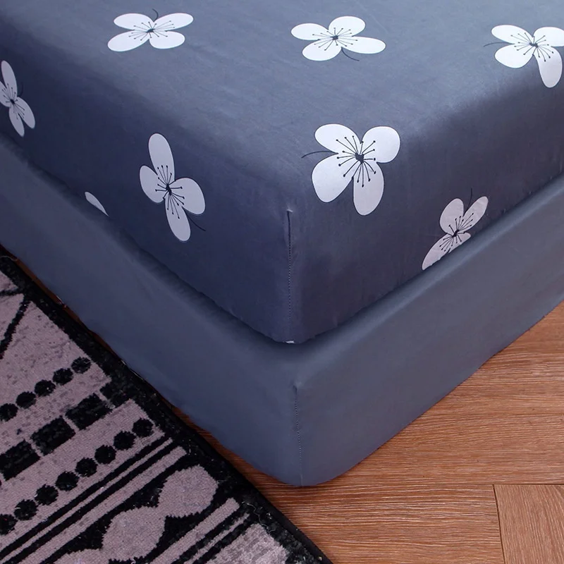 4Pcs Flower Pattern Ultra Soft Bedding Sets Luxury Elastic Bedspread Duvet Cover Set with Pillowcases Mattress Twin/Queen/King | Дом и сад