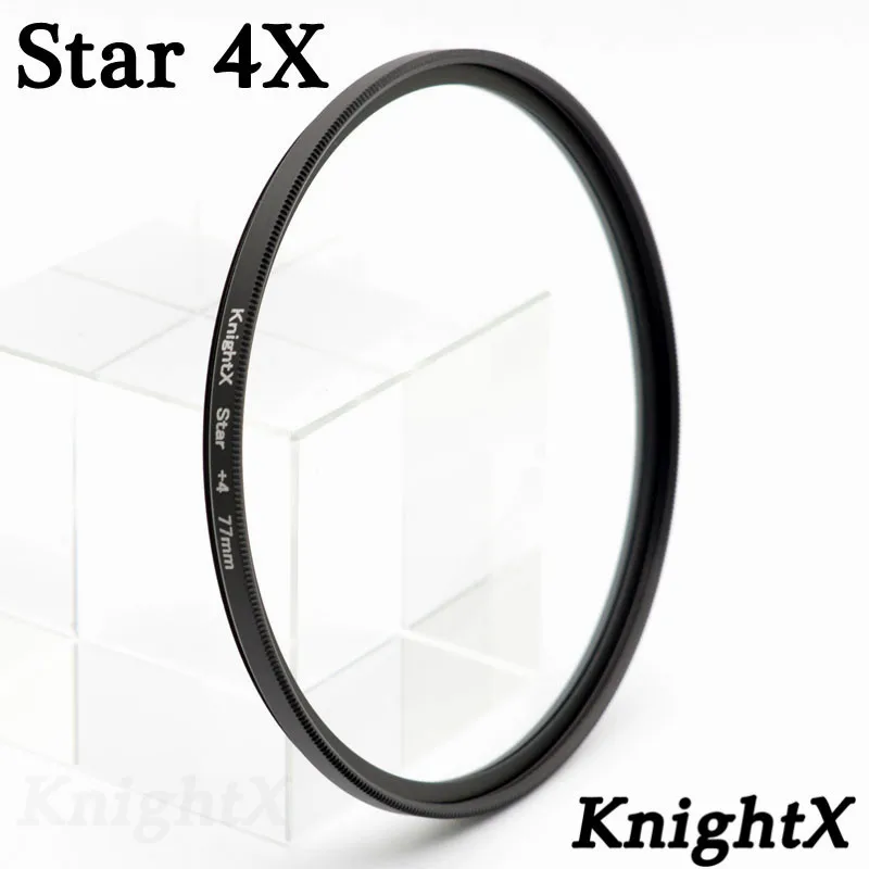 Star 4X Filter KnightX Star Line 52 мм 55 мм 58 мм 67 мм 77 мм фильтр объектива камеры для canon eos sony nikon набор 1200d 200d аксессуары D5500 D5600 - Цвет: Star 4X Filter