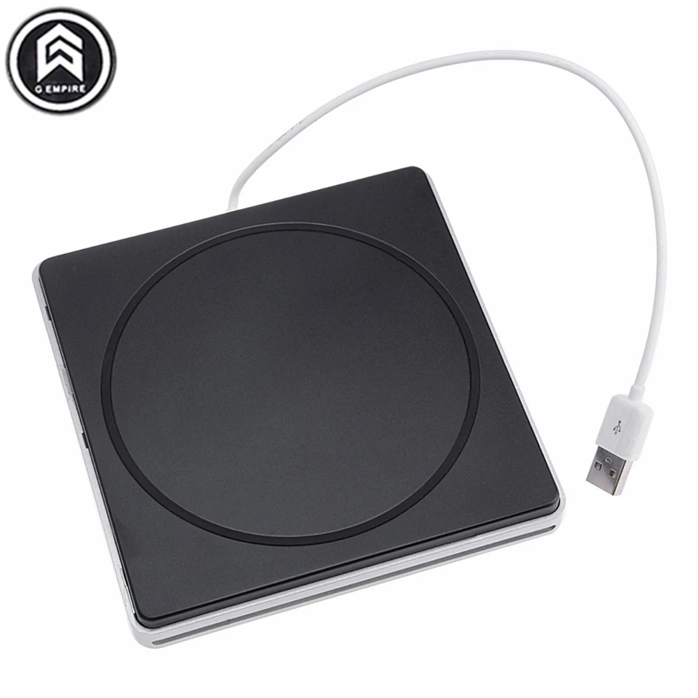 

New Portable External Slim sucker type USB DVD-RW/CD-RW Burner Recorder Optical Drive Plug and Play For Apple Macbook Lapt