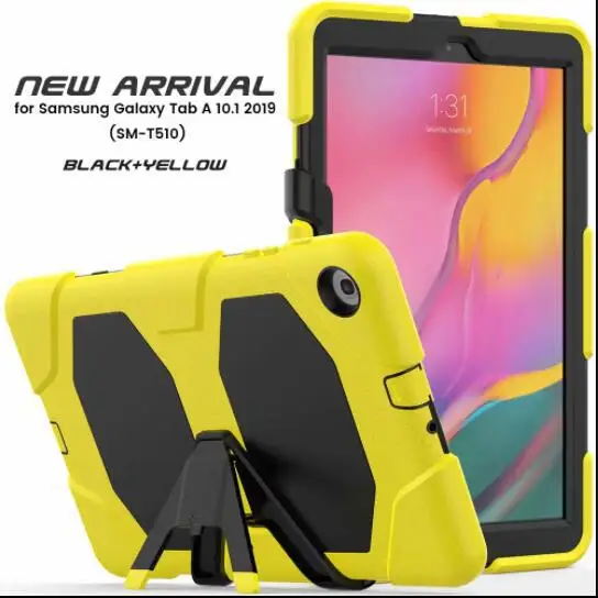 Чехол для Samsung Galaxy Tab A 10,1 T510 T515Tablet ударопрочный жесткий военный, повышенная нагрузка силиконовый прочная стойка защитный - Цвет: 5